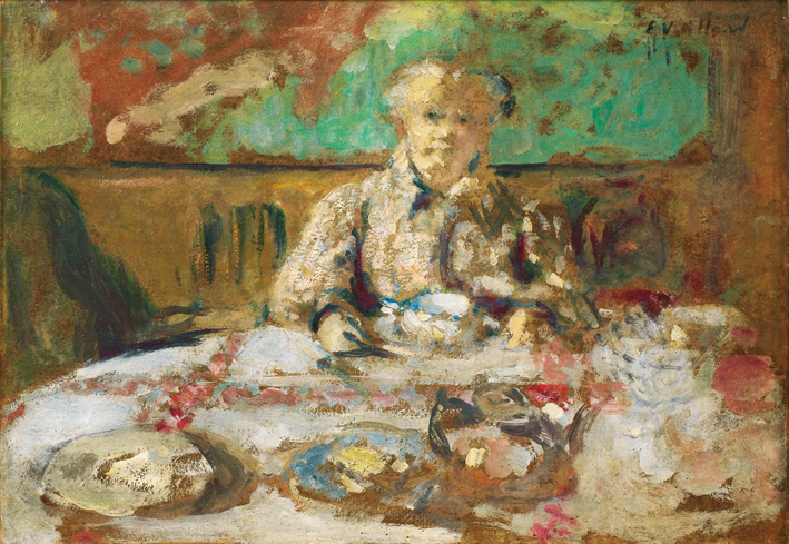  Edouard Vuillard —— MADAME VUILLARD AT THE DINNER TABLE
